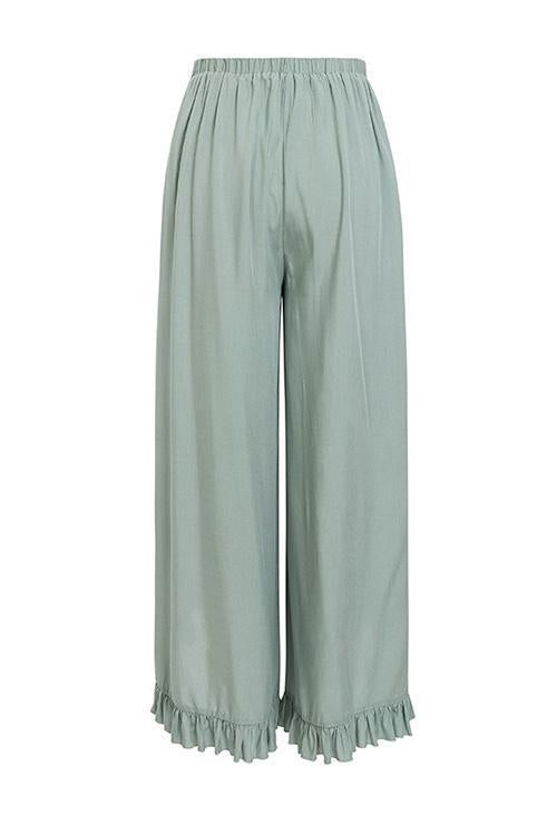Ruffles Slit Pants