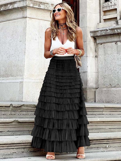 Mesh Cake Skirt